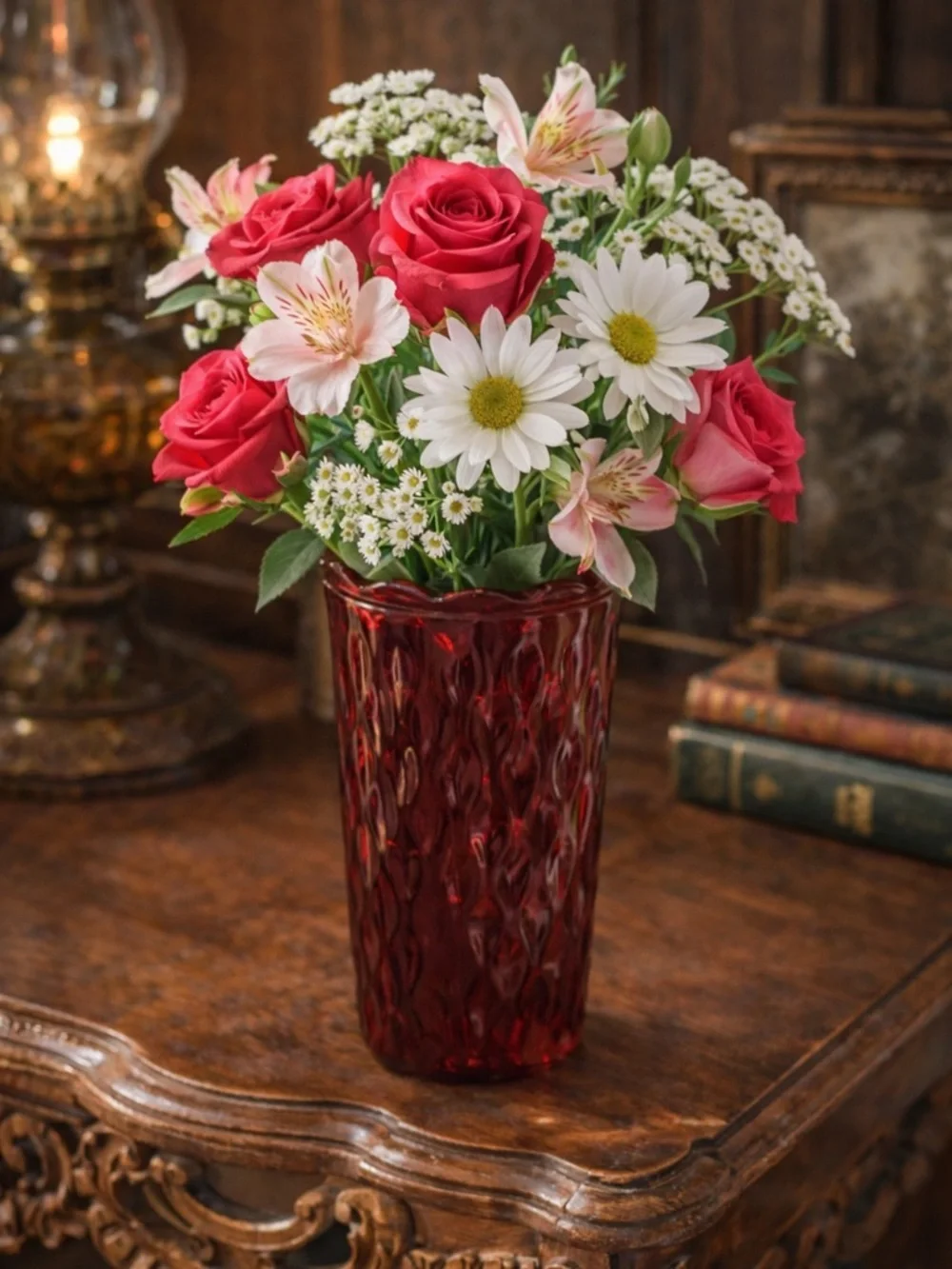 Red Glass Vase